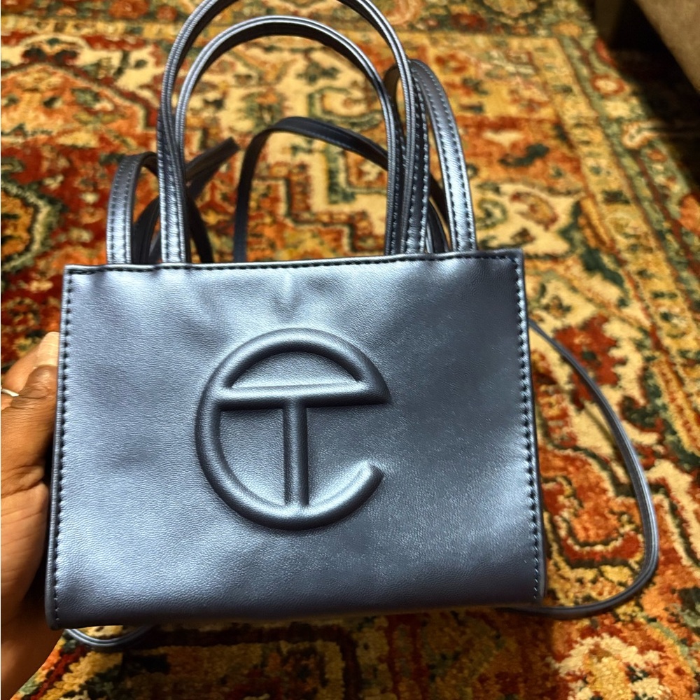 Telfar Women's Metallic Blue Mini Bag